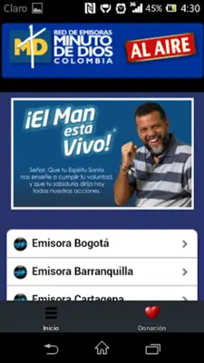 Emisoras Minuto de Dios android App screenshot 1